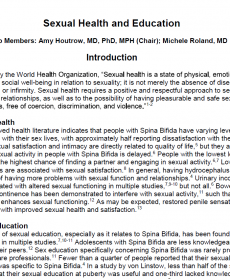 Sexual Health and Education Guideline Spina Bifida Association